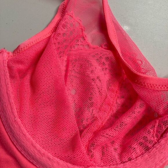 VICTORIA’S SECRET Lace bra pink/orange,34C,Demi-Bust - Picture 13 of 15